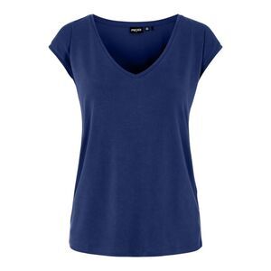Pieces Womens/Ladies Pckamala Knitted V Neck / Blue